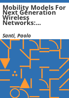 Mobility_models_for_next_generation_wireless_networks